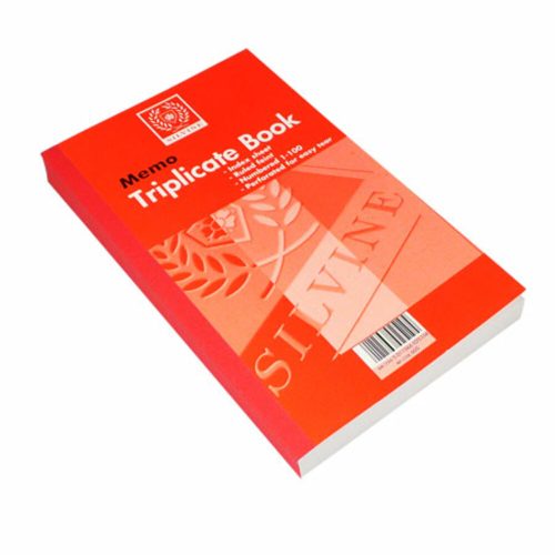 Soft Cover Memo Triplicate Book Ref 605, W125*D213mm, 100 Triplicate Sheets Ruled, Silvine mauritius