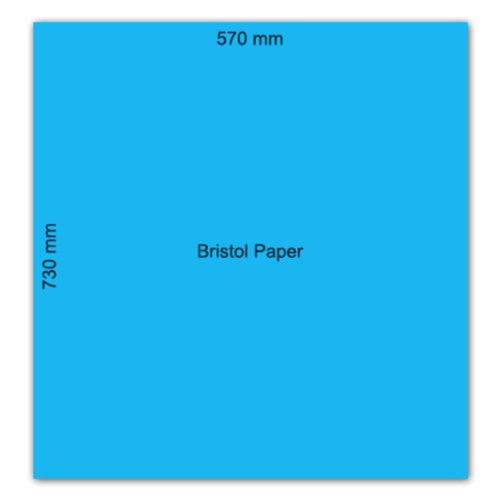 Bristol Paper, 570*730mm Vivid Blue, 160gsm, No Brand mauritius
