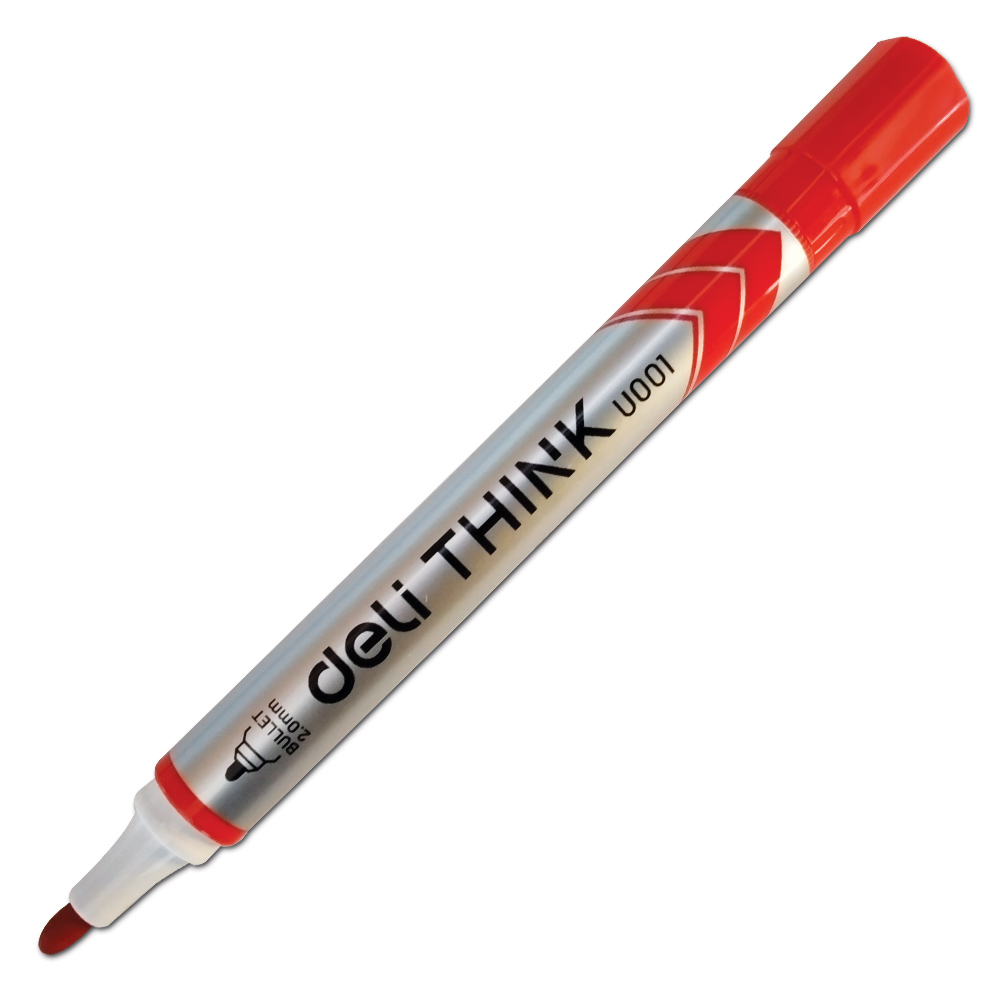 Whiteboard Marker Thick Ref U00140 Red, 2.0 mm Acrylic Deli