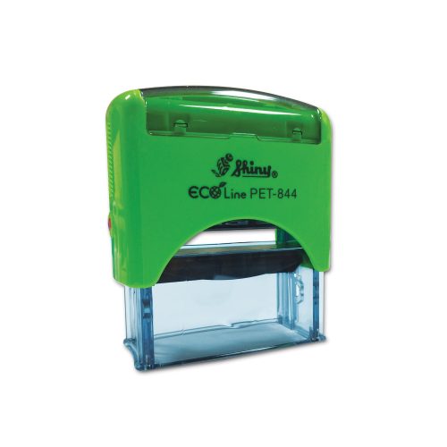 Self Inking Stamp Printer Ref PET-844, 58X22mm Boitier Vert, Shiny mauritius