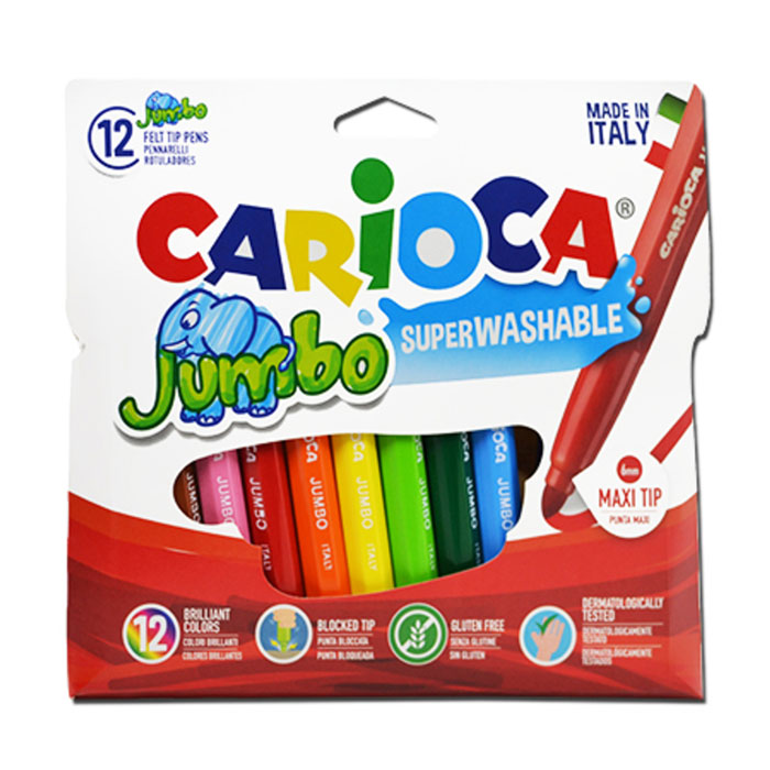 Felt Pen Jumbo Ref 40565 12 Colors Carioca | DelCity Ltd