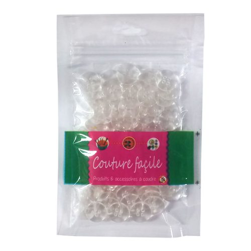 SS, Button Water, 24L, Transparent [Pk 100], Couture Facile mauritius