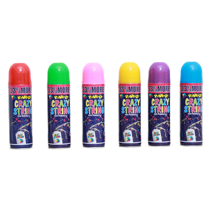 Party Crazy String Spray 250 ml, Assorted colours WTC | DelCity Ltd