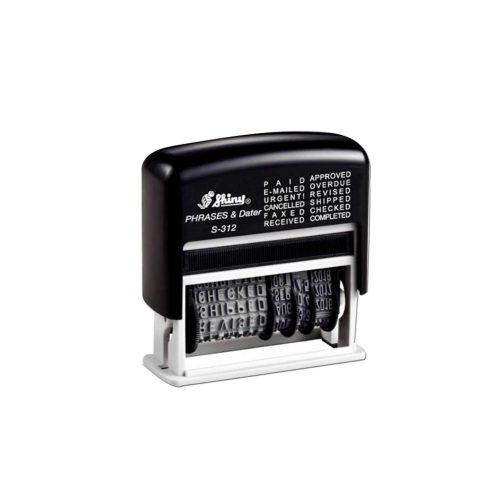Dater Stamp Printer Ref S-312, 3mm (12 Multiformules), Shiny mauritius