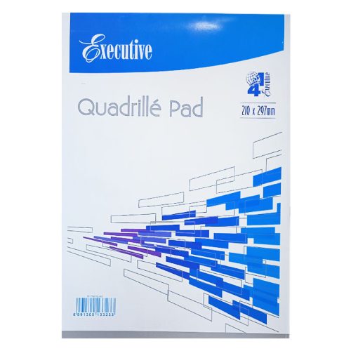 Executive Writing Pad Ref WPA4Q, A4, Quadrille, 50 Pages mauritius