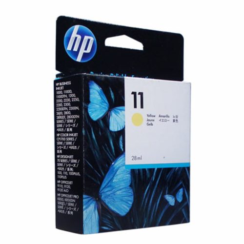 inkjet cartridge hp 11 ref c4838ae 28ml yellow hewlett packard mauritius
