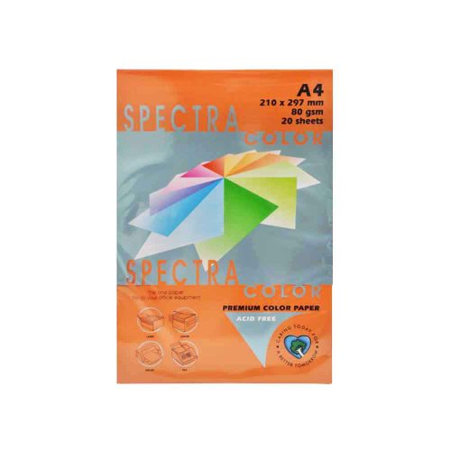 Colour Paper Ref IT240, A4 Saffron, 80gsm [Pk 20], Spectra Colour mauritius
