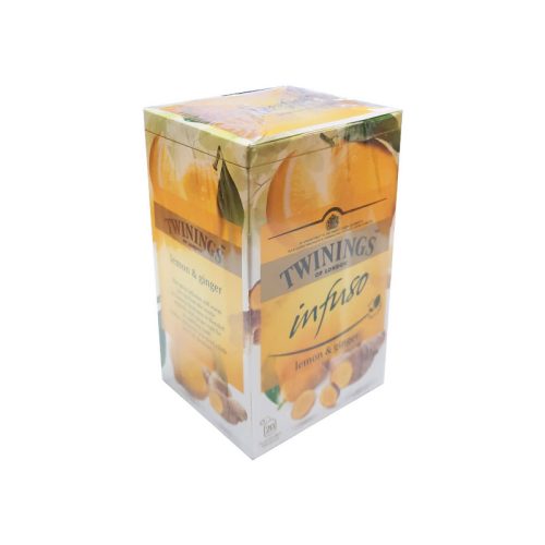 tea bags infuso, 30g, lemon and ginger, twinings mauritius