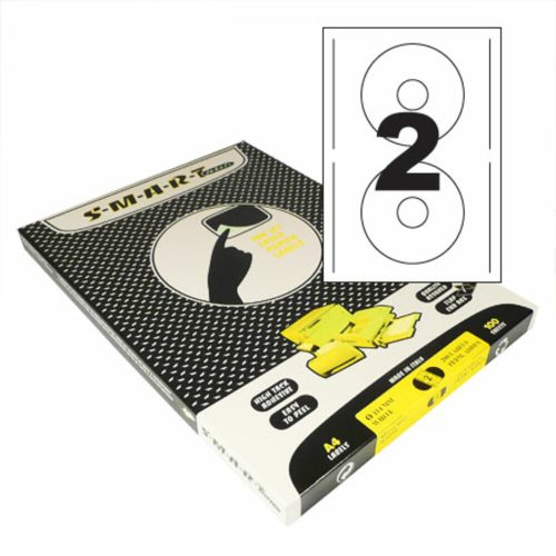 multi-purpose white labels ã˜114mm 2 round labels/a4sheet [pk 100sheets] smart mauritius