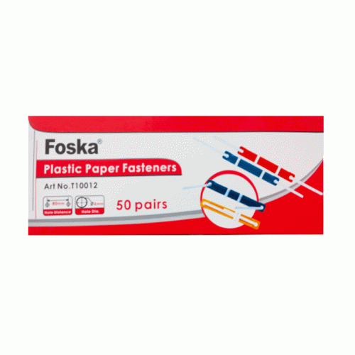 File Fastener Plastic, 80mm Colour Varies [Pk 50], Foska mauritius