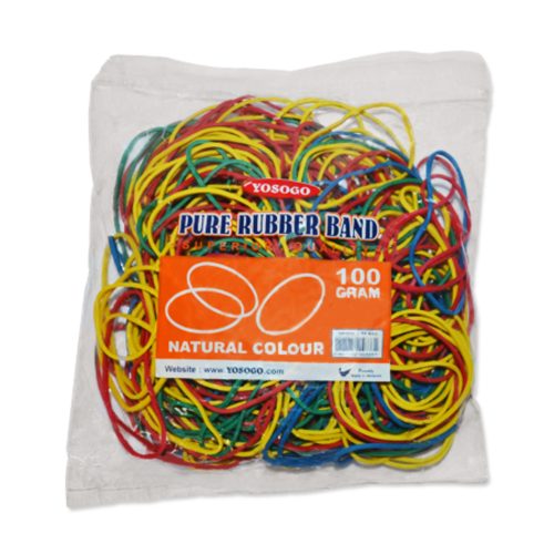 Rubber Bands, 100g Large, Mixed Colour Pack, Yosogo mauritius