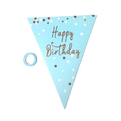 Birthday Banner Paper; Blue, Black, Pink WTC mauritius