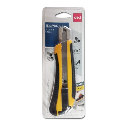 Cutter Knife Ref 2064 18mm Blade Deli mauritius