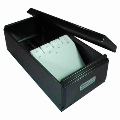 Business Card Holder Metal Ref 4600 B: 600 Cards, With A-Z Indexes KW-triO