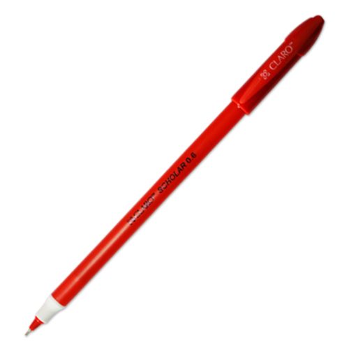 Ball Pen Scholar Ref 0078 0.6mm Tip, Red Claro