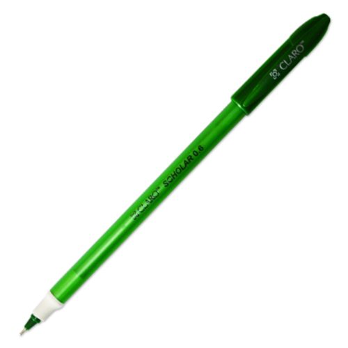 Ball Pen Scholar Ref 0079 0.6mm Tip, Green Claro