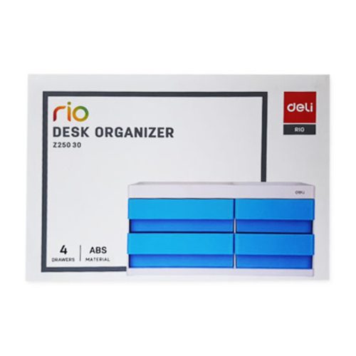 Desk Organiser Rio Ref Z25030 265*189*131mm, 4 Drawers, 3 Comp Deli