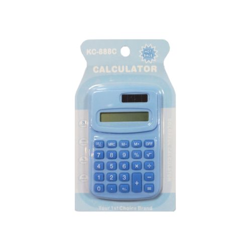 Pocket Calculator Ref KC-888C 8 Digits, 100*60*10mm, Assorted Color SW