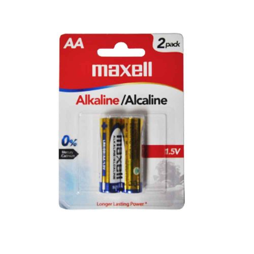 Battery Alkaline AA 1.5V [Pk 2] Maxell