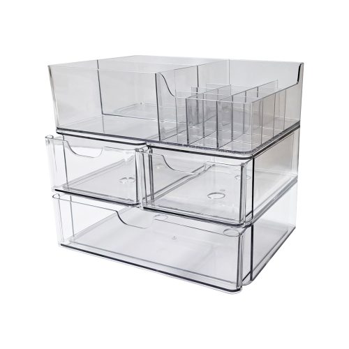 Storage Box Set Ref PJ214 250*170*220mm, Transparent Deli