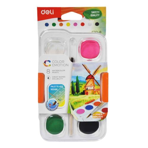 Water Colour Ref C10-8
8 Colours + Free Brush
Deli