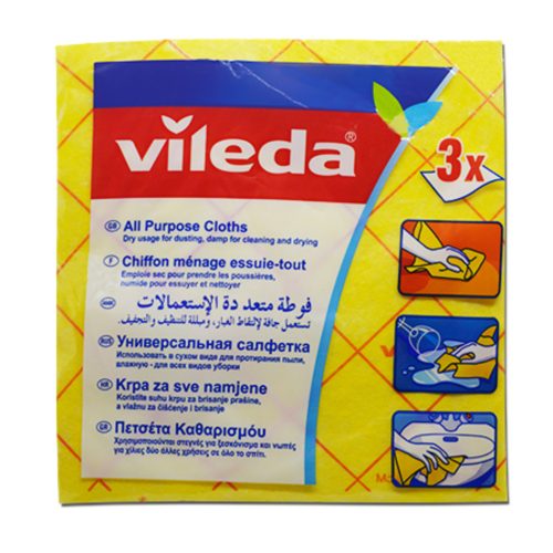 Microfibre Cloth Ref FH015 W380*D380mm, Assorted Colours [Pk 3] Vileda