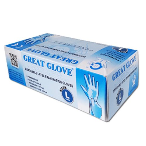 Gloves Latex Disposable gloves Large [Pk 100] Great Gloves