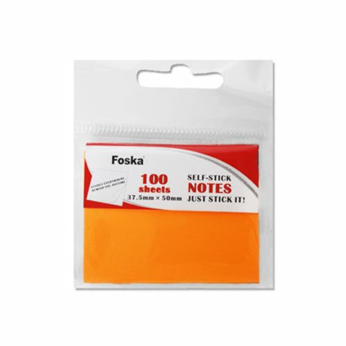 Sticky Notes Fluo Ref G1520-1 S:1.5"*2", 100 col fluo shts/pad Foska