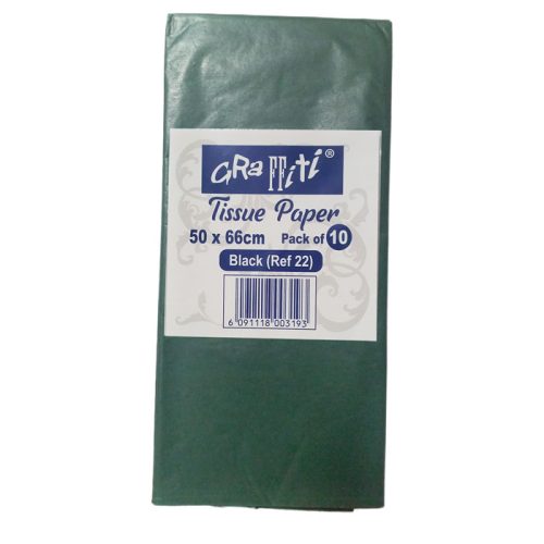 Paper Mousseline Ref 10B-22 Black, 10 Sheets Graffiti
