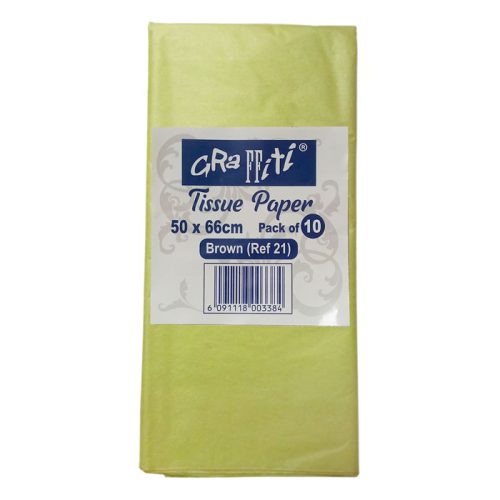 Paper Mousseline Ref 10B-21 Brown, 10 Sheets Graffiti