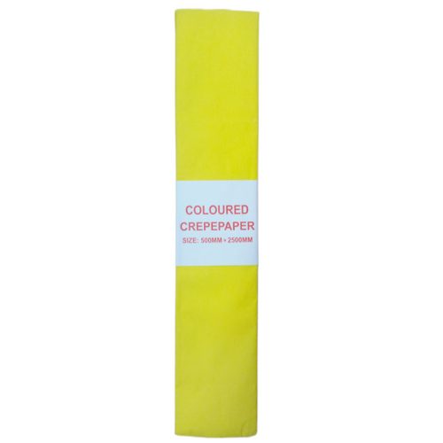 Crepe Paper Yellow, 500mm*2.5m Crown