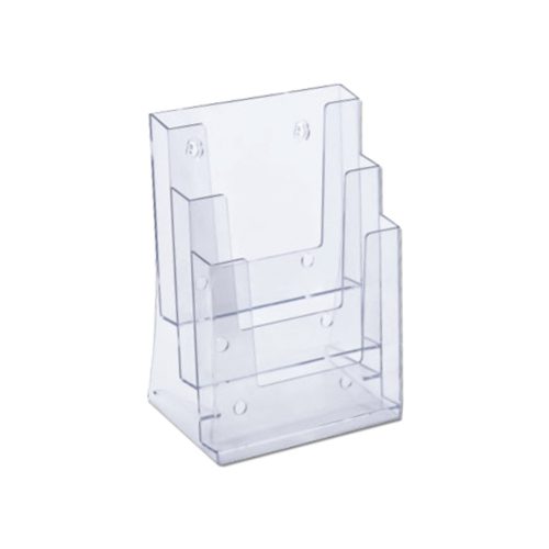 Brochure Holder Ref K-453 3 Compartments, 1/3 A4 Transparent  Kejea