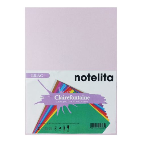 Bristol Paper Ref 1043C A4 Lilac, 160gsm [Pk 20] Clairefontaine