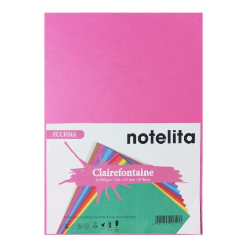 Bristol Paper Ref 1017C A4 Fuchsia, 160gsm [Pk 20] Clairefontaine