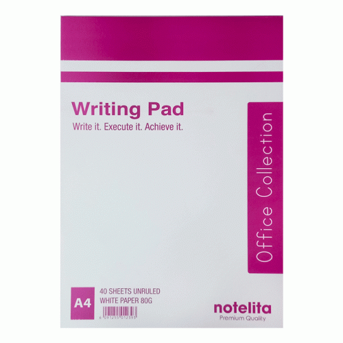 Writing Pad Office Collection A4, Unruled, 40 Pages, 80g Notelita