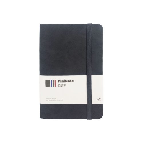 Leather Notebook Ref BP118 145*95mm, 96 Sheets, Black Deli