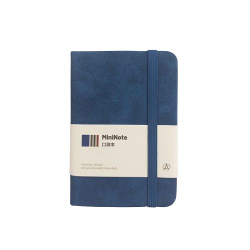 Leather Notebook Ref BP119 110*75mm, 96 Sheets, Blue  Deli