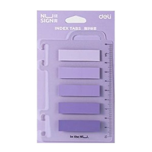 Sticky Notes Ref NS356 Index Tabs:12*44mm, 5*20 Sheets , Ass Col Deli