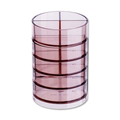 Pen Holder Ref 906 90*135mm [ 5 Cylinders] Translucent Mat Deli