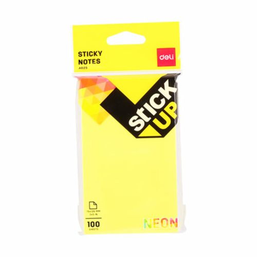 Sticky Notes Fluo Ref A02502 3"*5", 100 Sheets, 4 Colours Deli