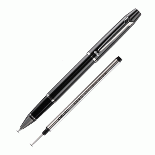 Roller Pen Ref S153 0.5mm Tip, Black Deli