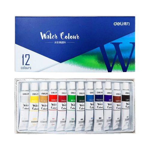 Water Colour Ref 73850 12 Colours, 12ml Deli
