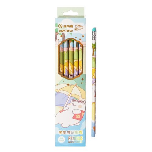 Wood Pencil With Eraser Ref DJ09-8502 HB [Pk 12] Meli Melo