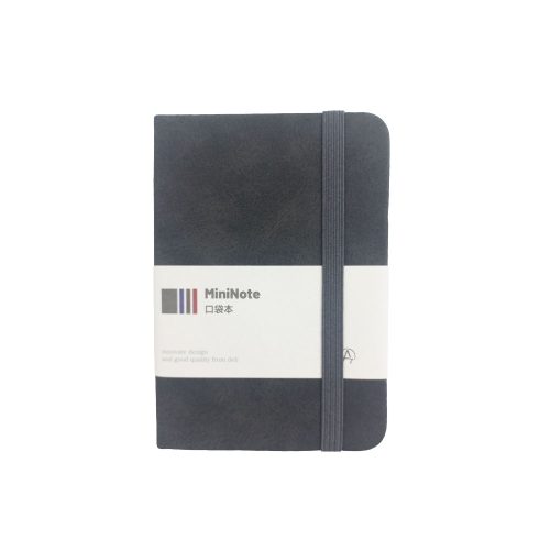 Leather Notebook Ref BP119 110*75mm, 96 Sheets, Black  Deli