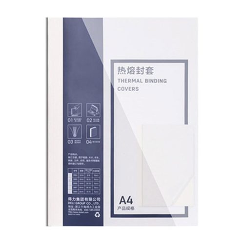 Thermal Binding Cover Ref 3867 10PCS/Bag, White  Deli
