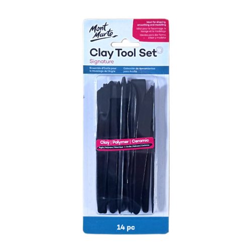 Clay Tool Ref MMSP0033 Set of 14, Plastic Mont Marte