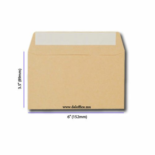 Envelope Manila Plain
6"x3.5", W152*D89mm, P&S [Pk 100]
Winpac