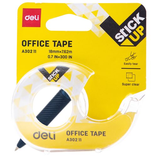 Mini Tape Dispenser Ref A30211
18mm×45um×7.62m(1roll/blister)
Deli