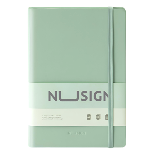 Leather Cover Notebook NS281-GR
A5:210*140mm:96 sheets, green
Deli