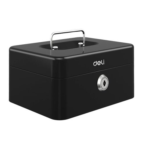 Cash Box Ref ET500
8"[20X16X9mm]Black
Deli
